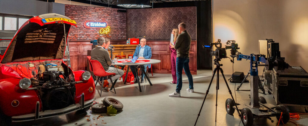 Podcast met video met set op maat