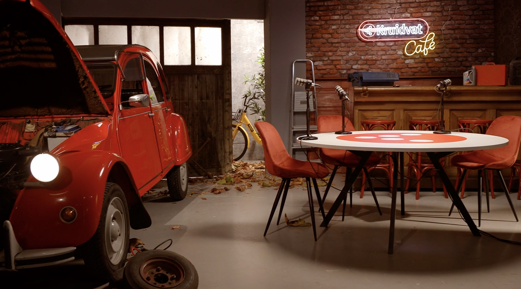 Unieke set voor de podcast serie voor Kruidvat