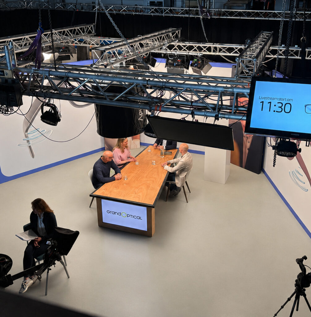 Livestream voor Pearle in de studio van Revontuli in IJsselstein